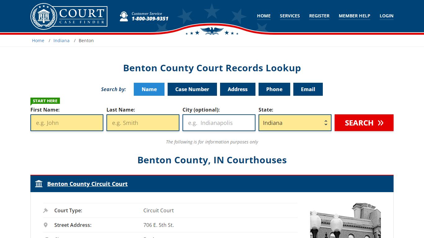 Benton County Court Records | IN Case Lookup